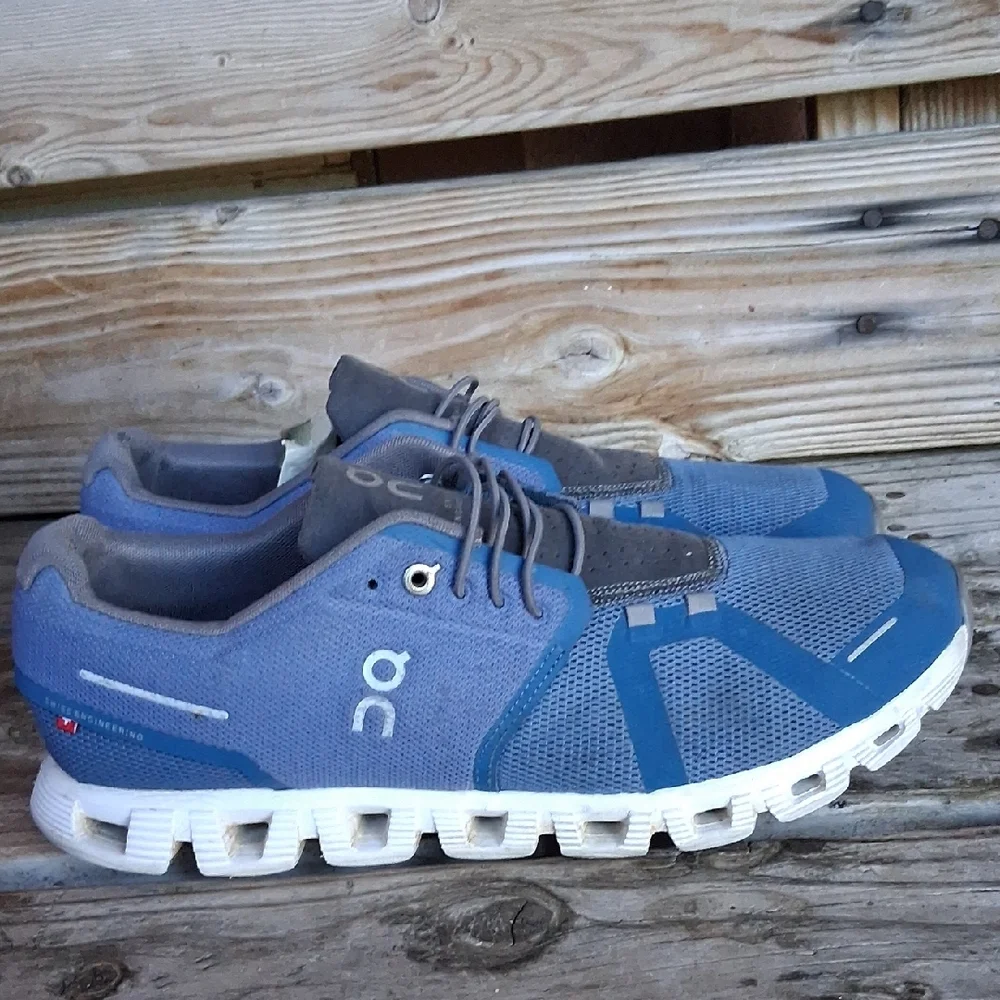 On Running Men's Blue and Gray Athletic Shoes - Picture 8 of 15